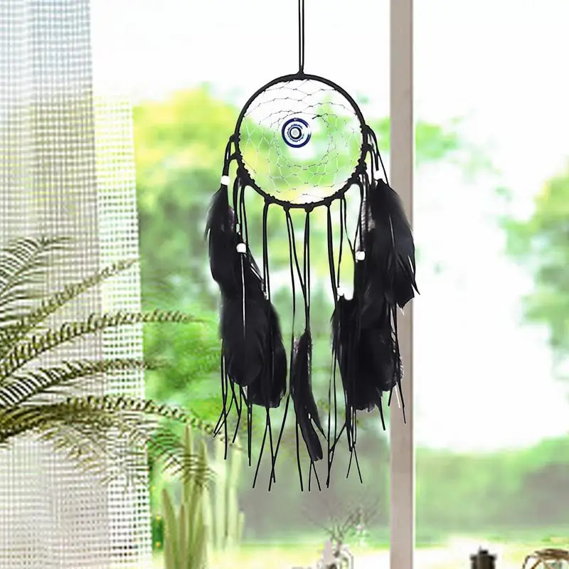 Small Black Dream Catchers Feather Gothic Dream Catcher Auto Bedroom Gothic Decor Catcher For Guarding Your Dreams