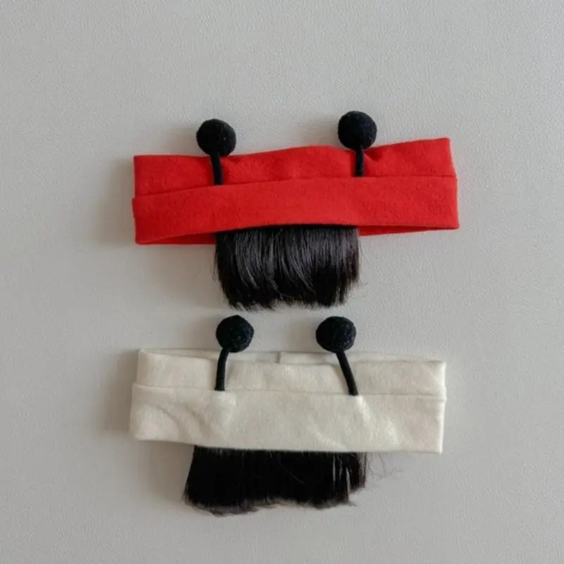 581F modna opaska z peruką dla noworodków, niemowląt nakrycia głowy Cosplay opaska do włosów anteny Decor Hairpiece akcesoria do