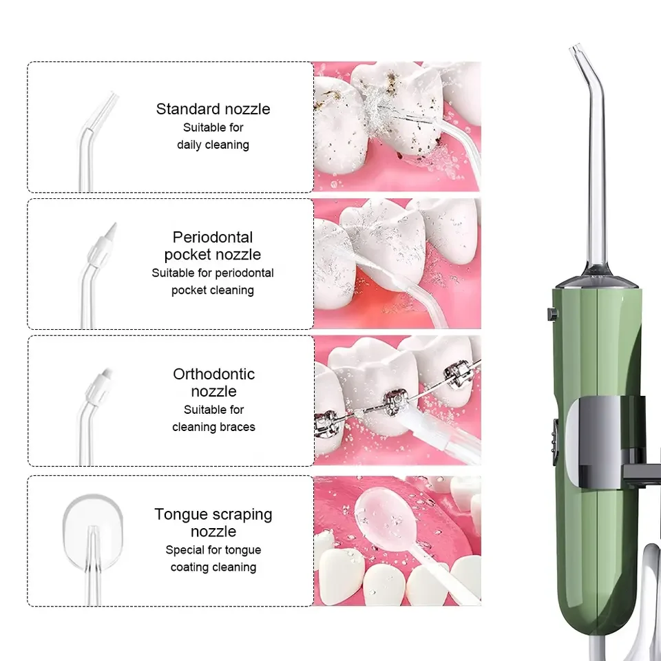 2023 OEM/ODM 베스트셀러 무선 치과 치실 전기 구강 세정기, 3 가지 모드 휴대용 물 치실