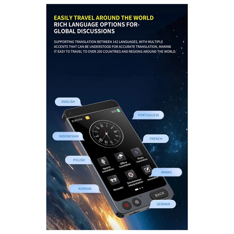 D21 Smart AI Голосовой фотопереводчик Устройство онлайн в автономном режиме реального времени 142, оборудование для перевода Machineabgi