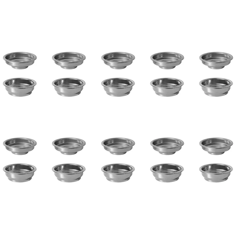 

20PCS Stainless Steel 58Mm Coffee Tea Filter Basket For Espresso Coffee Machine Accessories Pressurized Powder Bowl