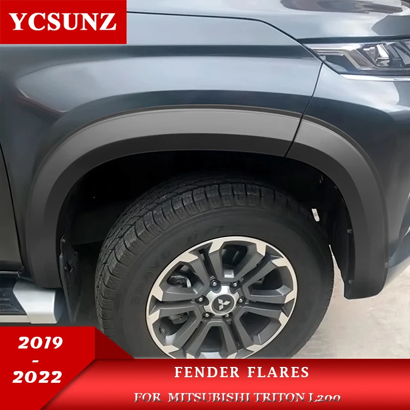 Wheel Arch Fender Flares For Mitsubishi Triton L200 2019 2020 2021 2022 Ram 1200 Strada Double Cabin Car Accessories