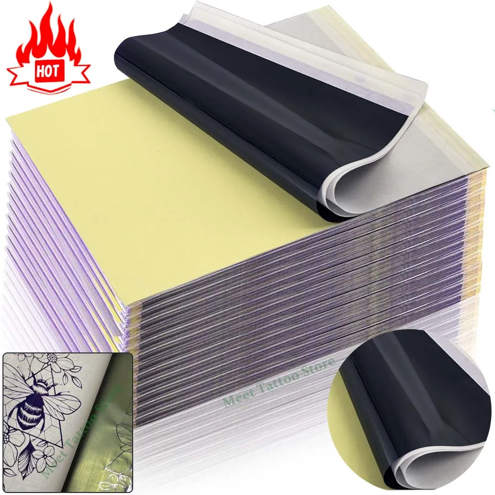 Papier do transferu tatuażu w formacie A4 Papier do szablonów do tatuażu Papier do kopiowania Papier termiczny do drukarki transferowej Akcesoria do tatuażu