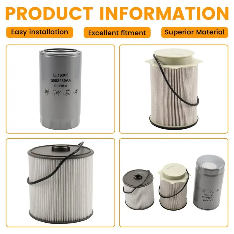 A58X-Fuel Filter Assembly 1Set 68436631AA 68157291AA 5083285AA Designed For Dodge, Ram, Cummins Engines