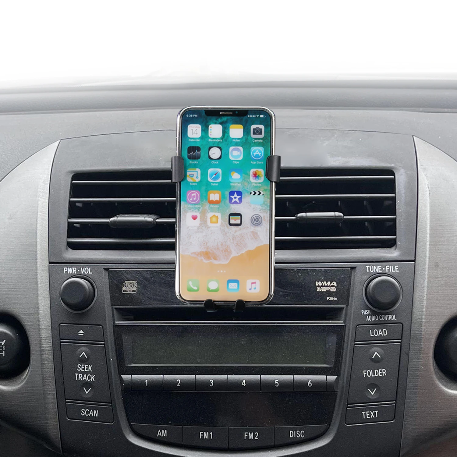 For Toyota RAV4 2006-2012 Car-Styling Air Vent Clip Mount Mobile Phone Holder Cellphone Stand Support image 5