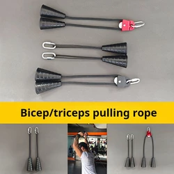 1 Pair Biceps Triceps Drawstring Single Grip Rope Pull Down Cable Attachment Muscle Fitness Training Body Building Gym Equipment