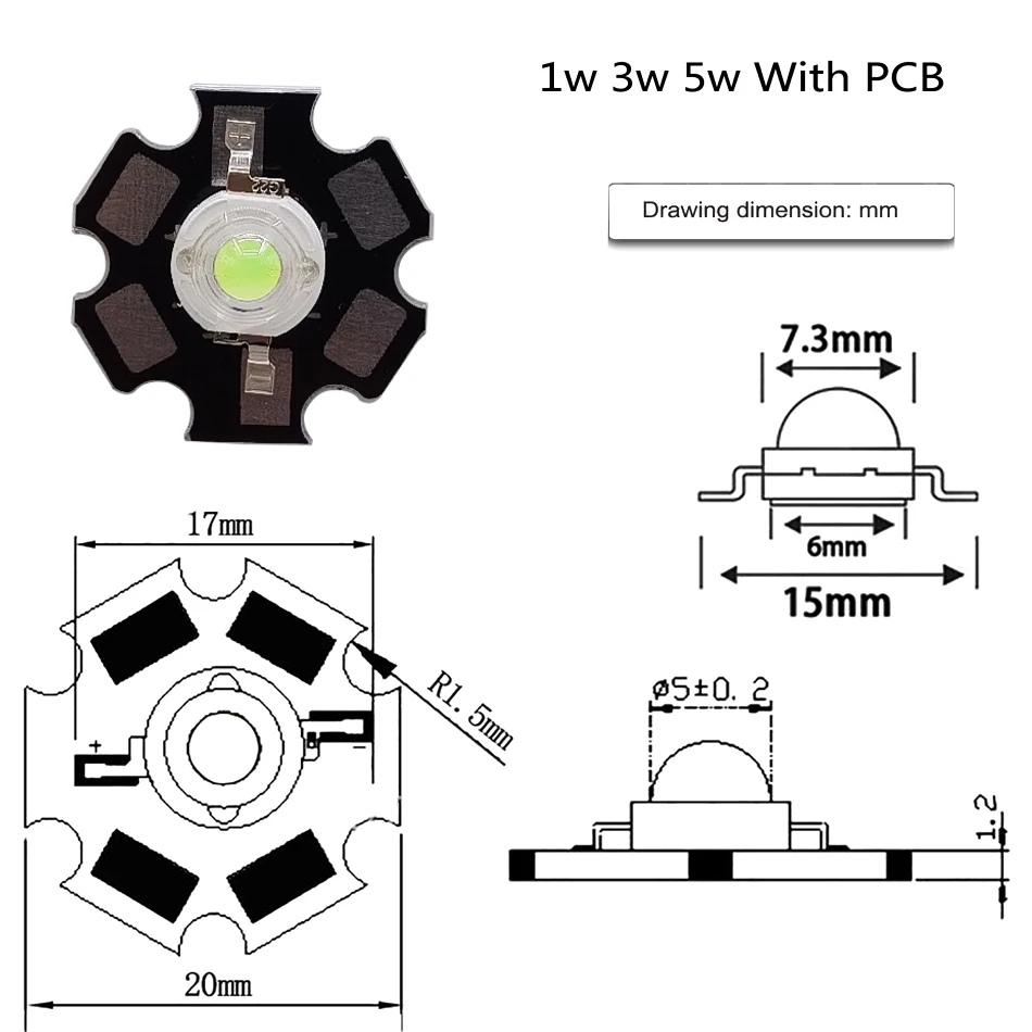 3W 480nm Ice Blue  Cyan 490nm High Power LED 3.2-3.6V 700mA Light Emitting Diode For DIY LED spotlight