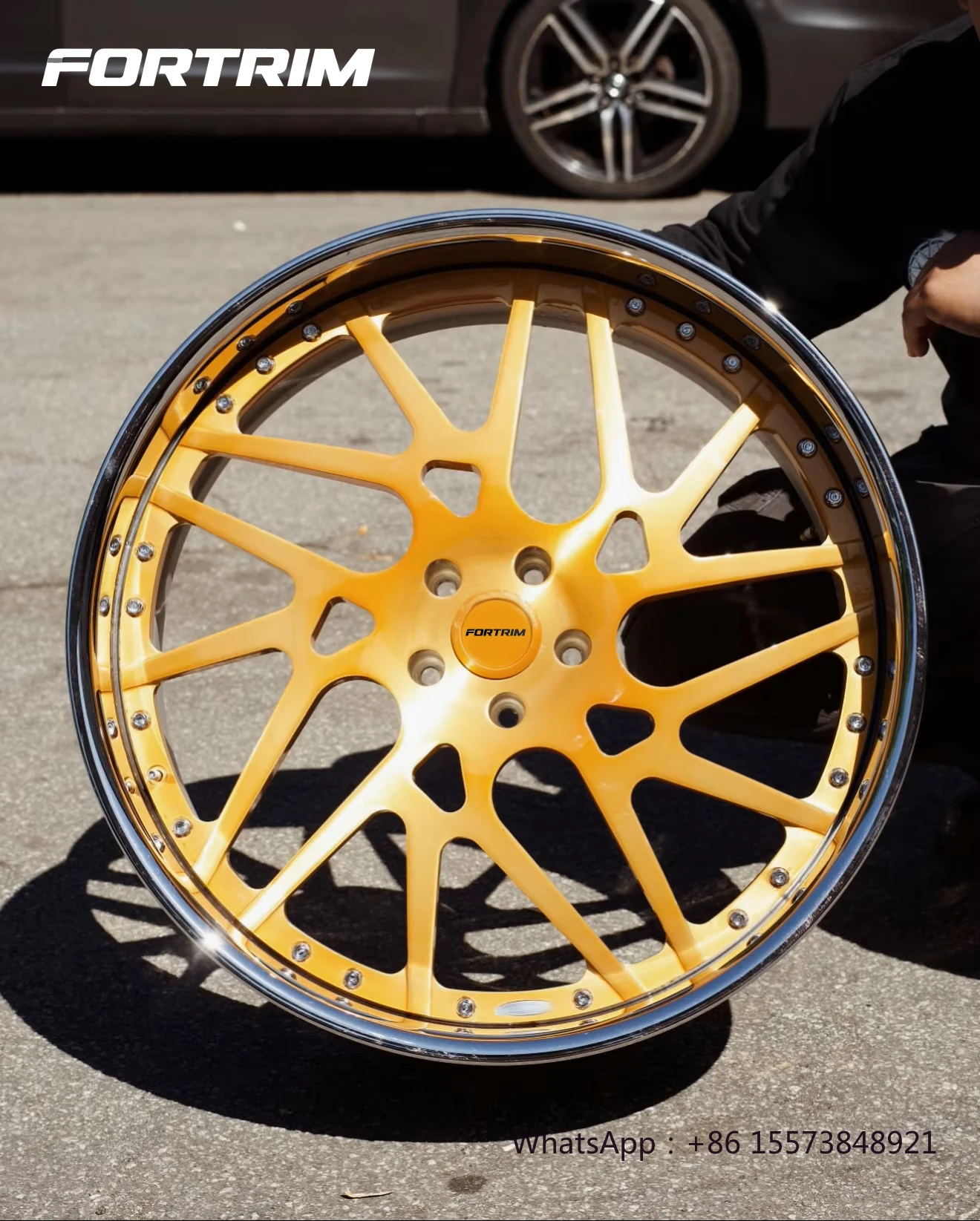 

Car Rims 2 Piece 20 21 22 23 24 26 Inch 5x120.65 6x139.7 Gold Plated Chrome Deep Lip Forged Wheels