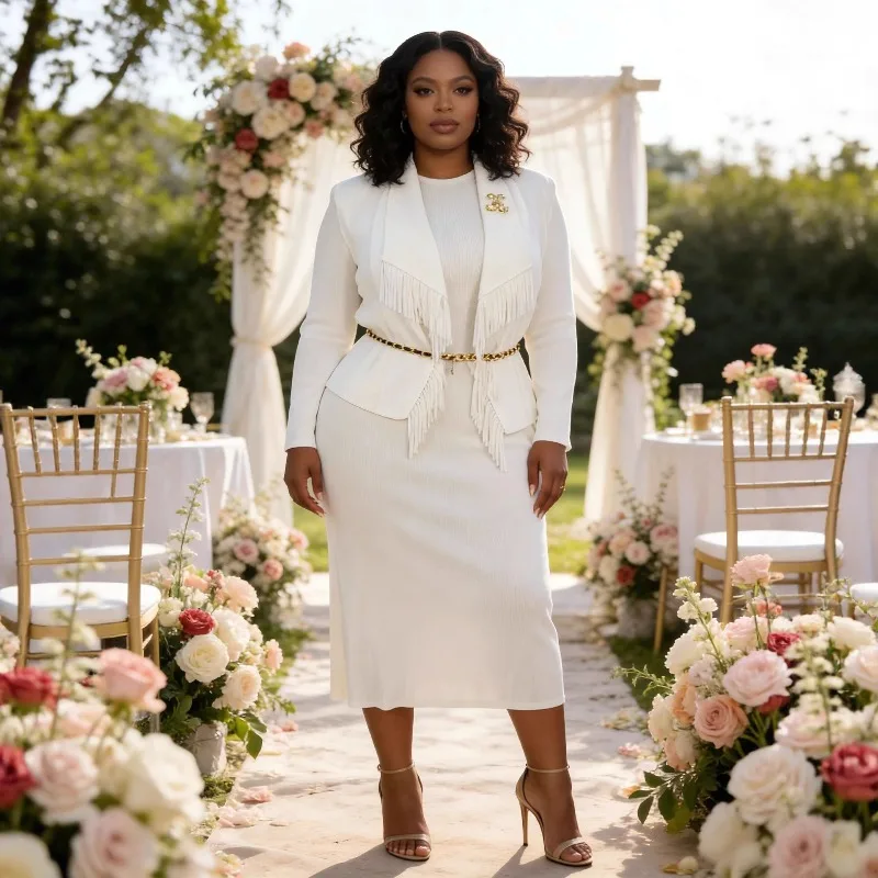 مياكي مطوي حجم كبير تنورة مجموعة Plisse 2026 الصيف موضة هامش الطيات سترة أنيقة سترة تنورة أضعاف قطعتين مجموعة