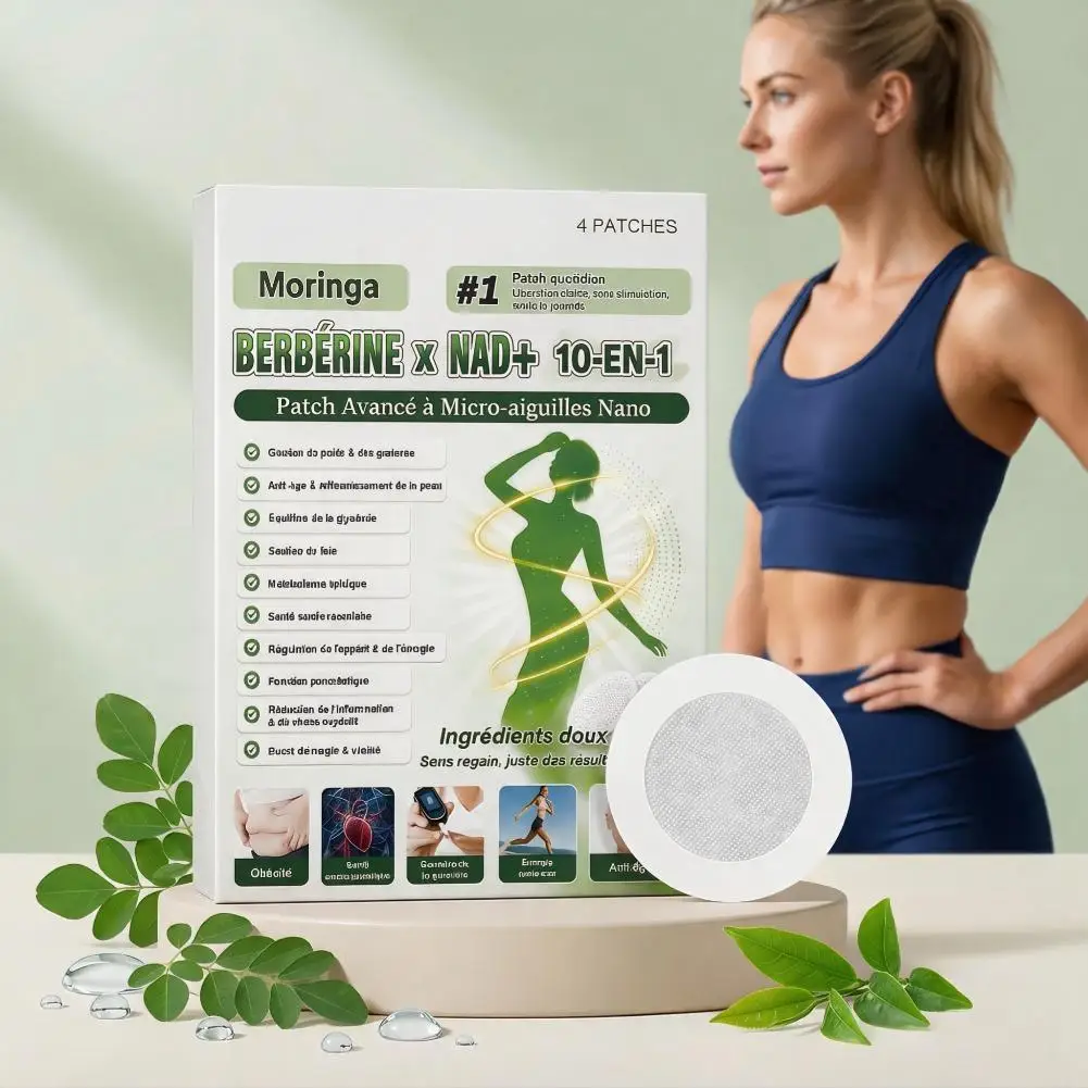 1-10X Advanced Moringa Berbérine x NAD+ 10-In-1 Nano Micro-needle Patch Metabolic & Appetite Regulation Weight Management