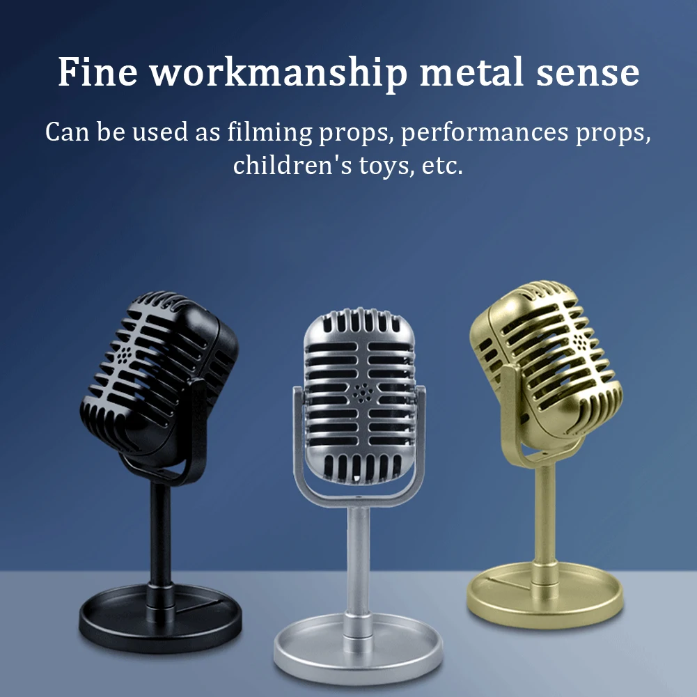 Simulation Props Vintage Mic  Vocal  Microphone Staged Photography Accessory Staged Photography Accessory