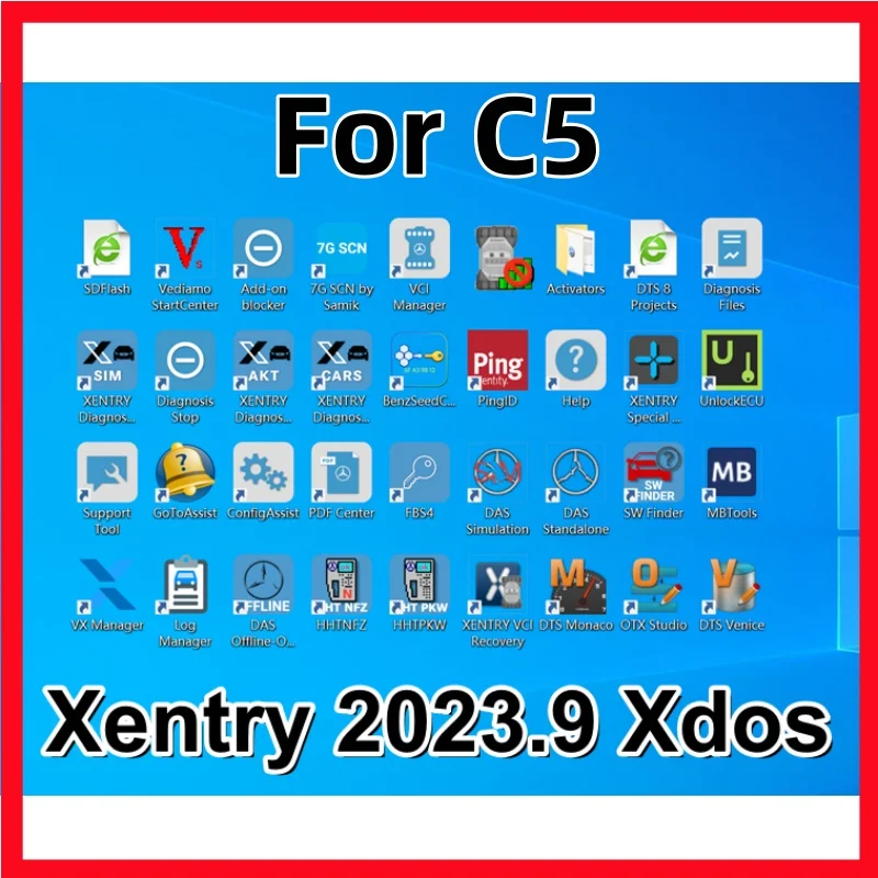 Best Selling 09.2026 Xentry Car Diagnostic Software Online Remote Install Activation for C4 C5 C6 Connect+Openport J2534
