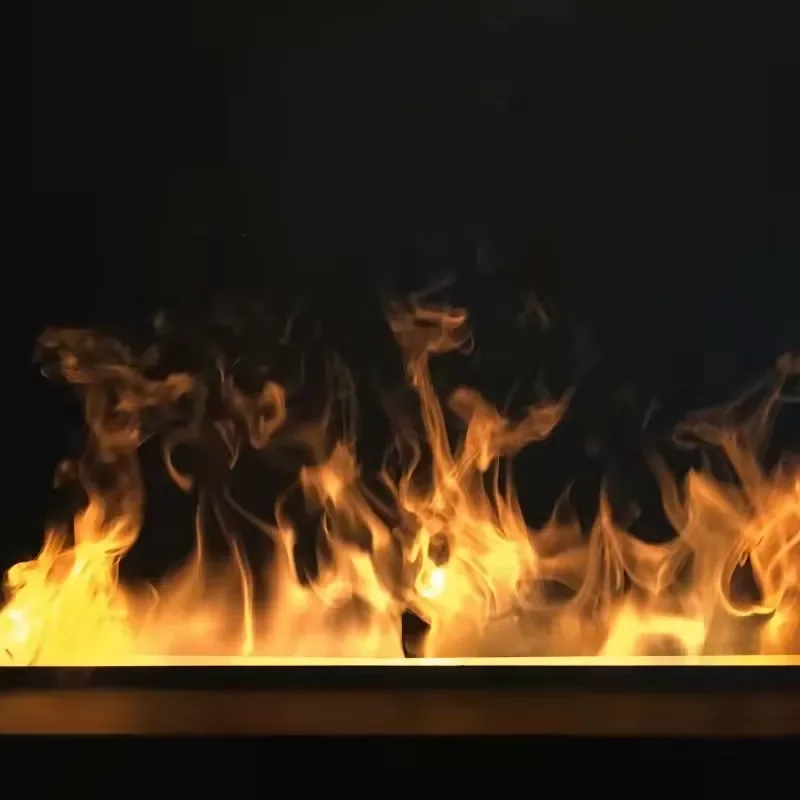 For Wall-Mounted 3D Water Fireplace Remote Control Atomized Electric Insert Fireplace 7-Color LED Flame Home Decor