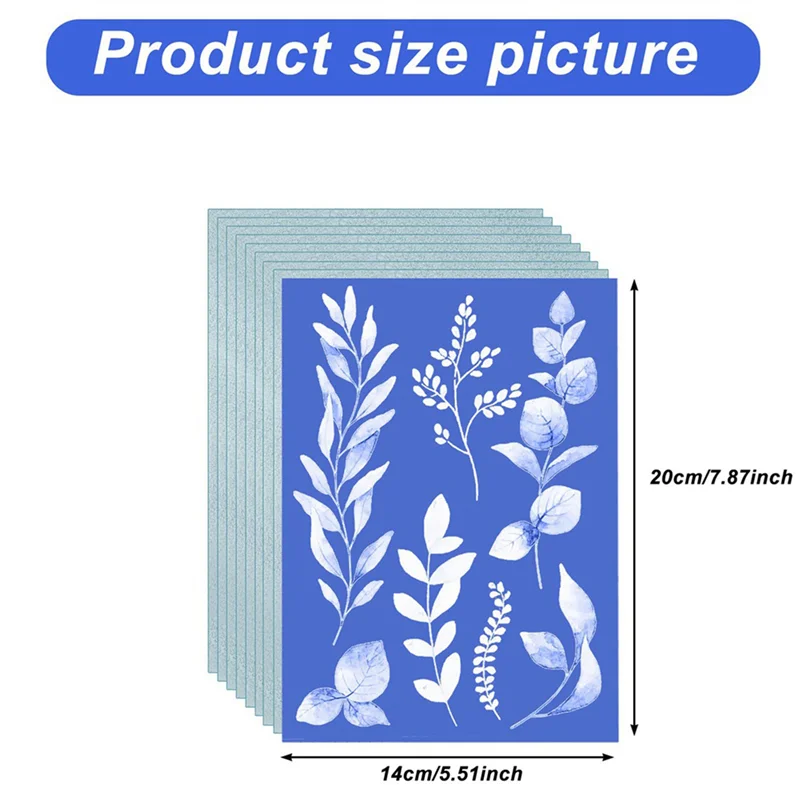120 قطعة من ورق Cyanotype A5 طقم فني مطبوع عليه الشمس ورق شمسي عالي الحساسية ورق طباعة الشمس ورق رسم فني