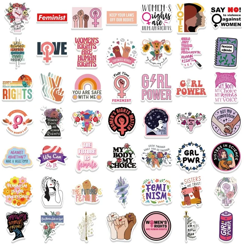 10/50/100pcs Feminism Inspirational Words Stickers Love Quotes Graffiti for Guitar Laptop Phone Fridge Scrapbook Luggage