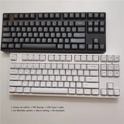 Wired 87 TKL Cherry switch Mechanical Keyboard NKRO Gaming PBT keycaps Macro MAC support Ganss
