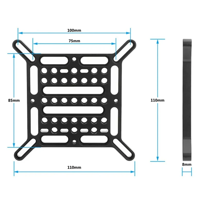 Plato de queso multiusos con 75X75Mm y 100X100Mm para montaje VESA para soporte de Monitor, piezas de vídeo y fotografía