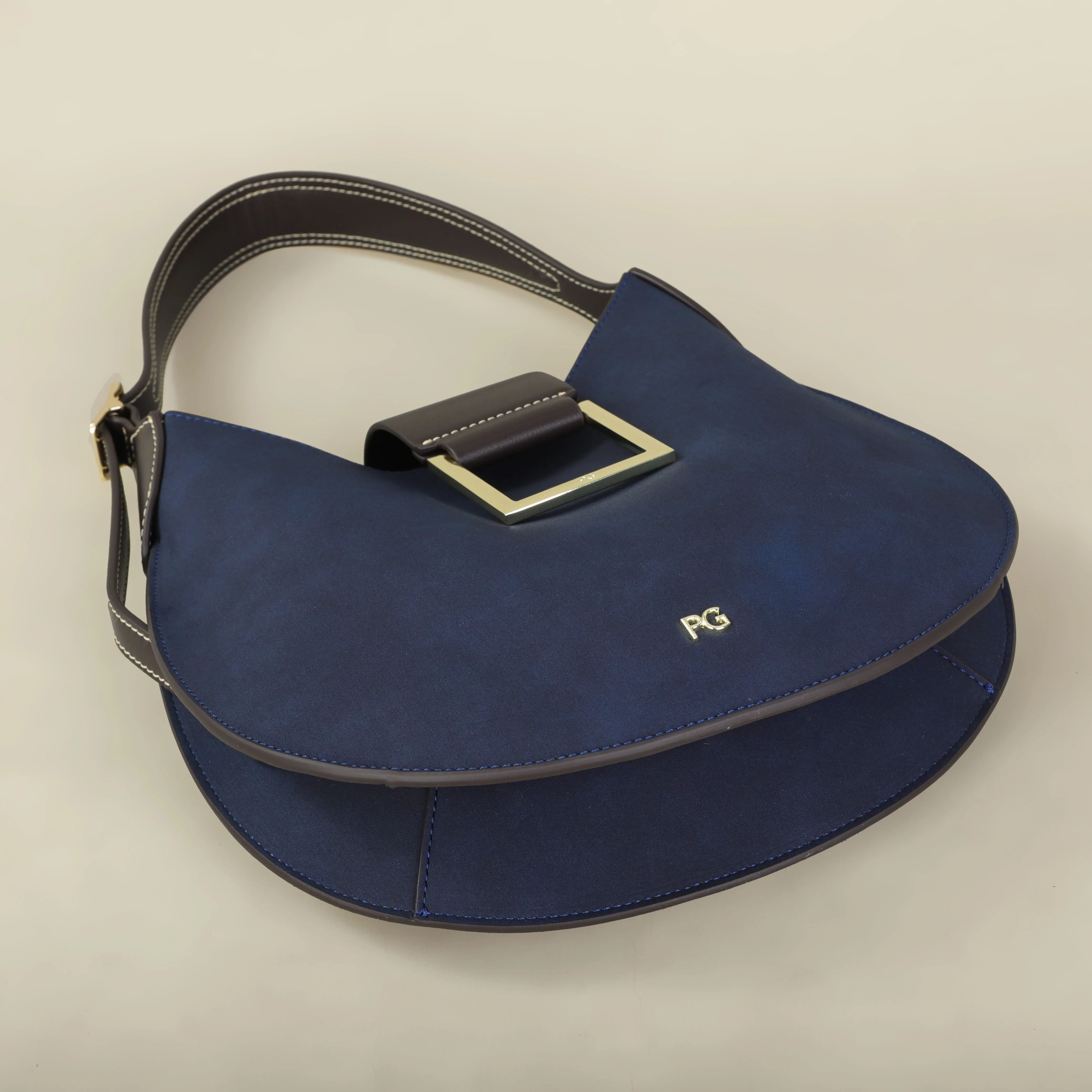 PG Fashion Unterbeintasche Klassisches Design Hochwertige Minimalistische Elegante Damen-Handtasche in Knödelform Ausverkauf – Detail 14
