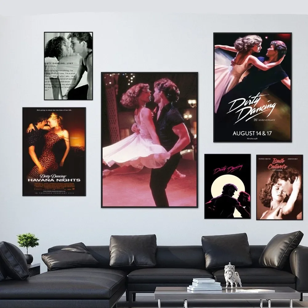 80s Classic Movie D-Dirty Dancing Vintage Film Poster Paper Print Home Living Room Bedroom Entrance Cafe Art Painting Decoration