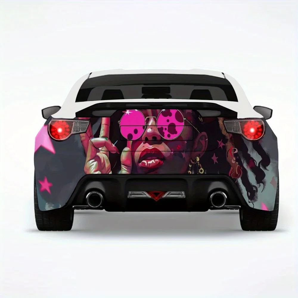 

Автомобильная наклейка в стиле хип-хоп со звездами, автомобильные виниловые обертки для украшения и защиты - водонепроницаемый самоклеящийся винил De