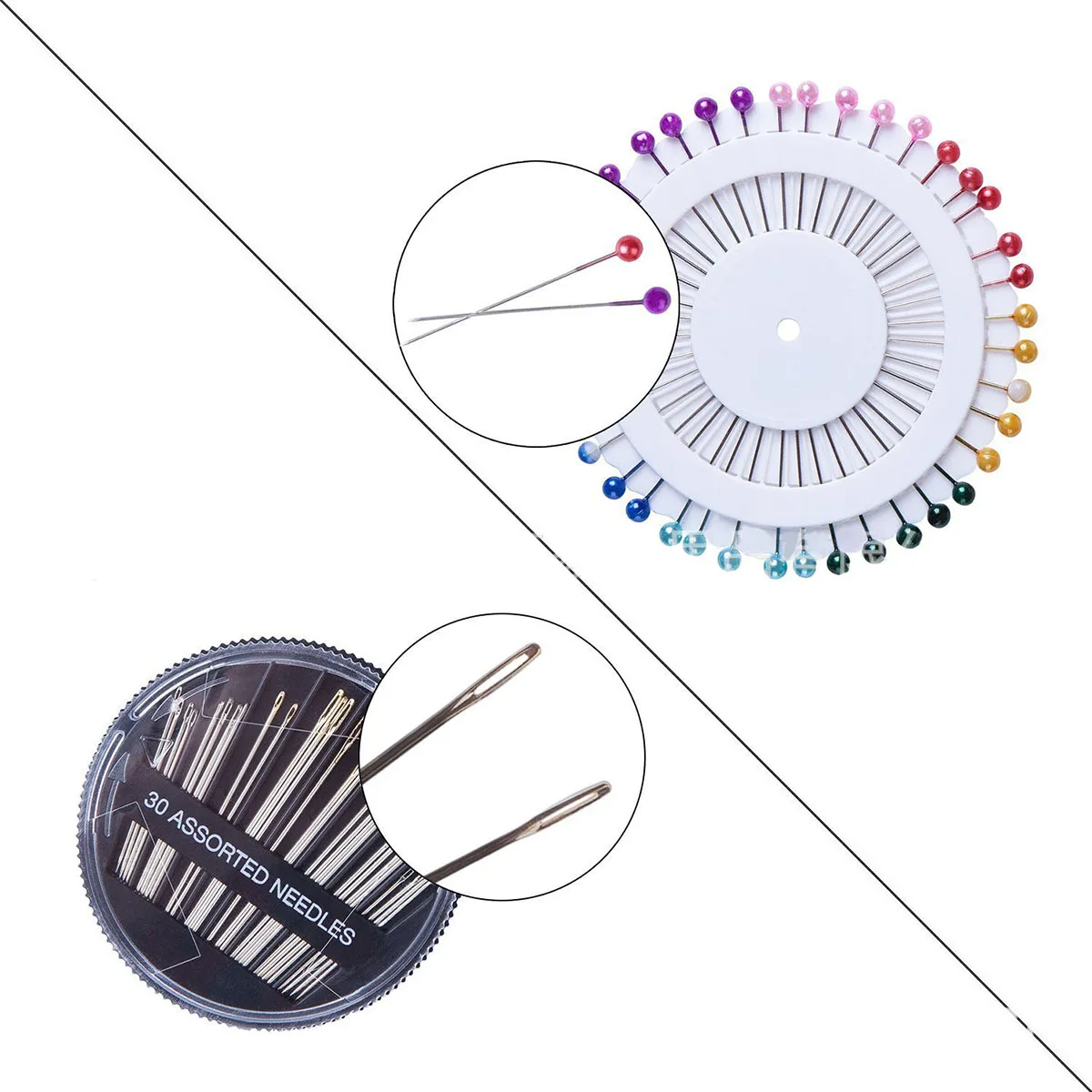 

126 Pcs Needle and Thread Set Sewing Toolkit Case Household Needlework Bag Travel
