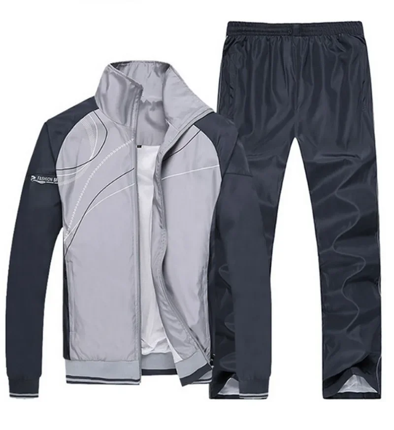 

Brand Men Tracksuit Two Piece Clothing Suit Sweatshirt +Sweatpants Casual Training Joogers Sporting Suit Sportswear Mens Set