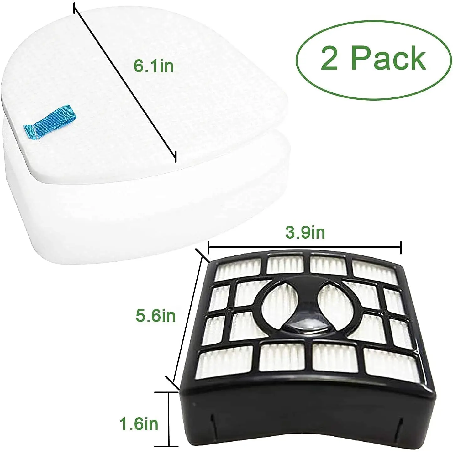 

Filter Kit for Shark ZU560 ZU561 ZU562 Vacuum Cleaner, 2 HEPA Filters 4 Foam Felt Filters, XHEPA560 XFFK560 with Cleaning Brush