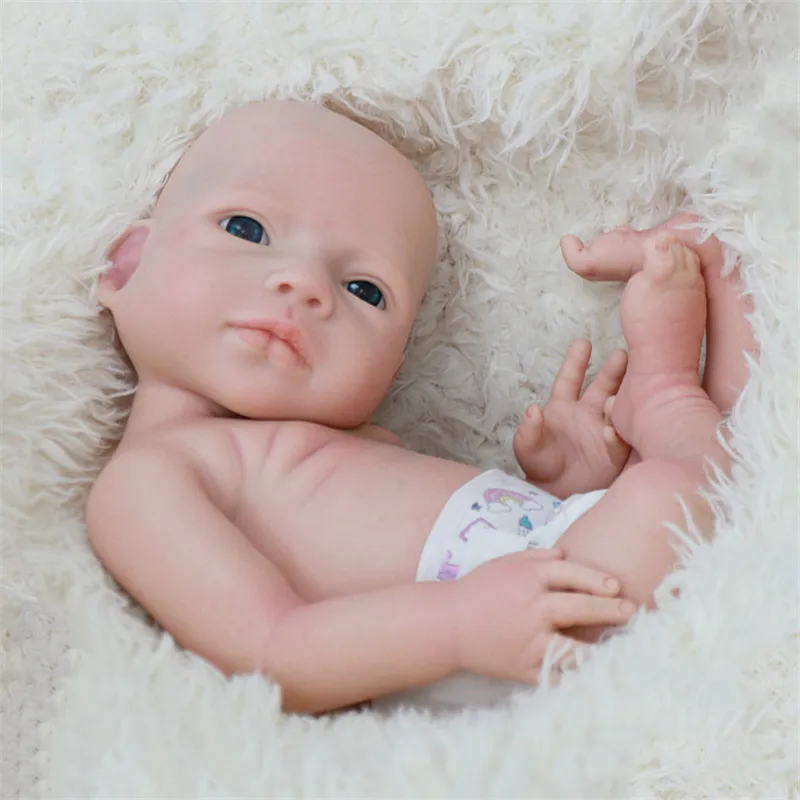 New Open Eyes 18 Inch Rebirth Doll 3D Texture Skin Girl Kit Veins visible Rebirth Doll DIY Accessories