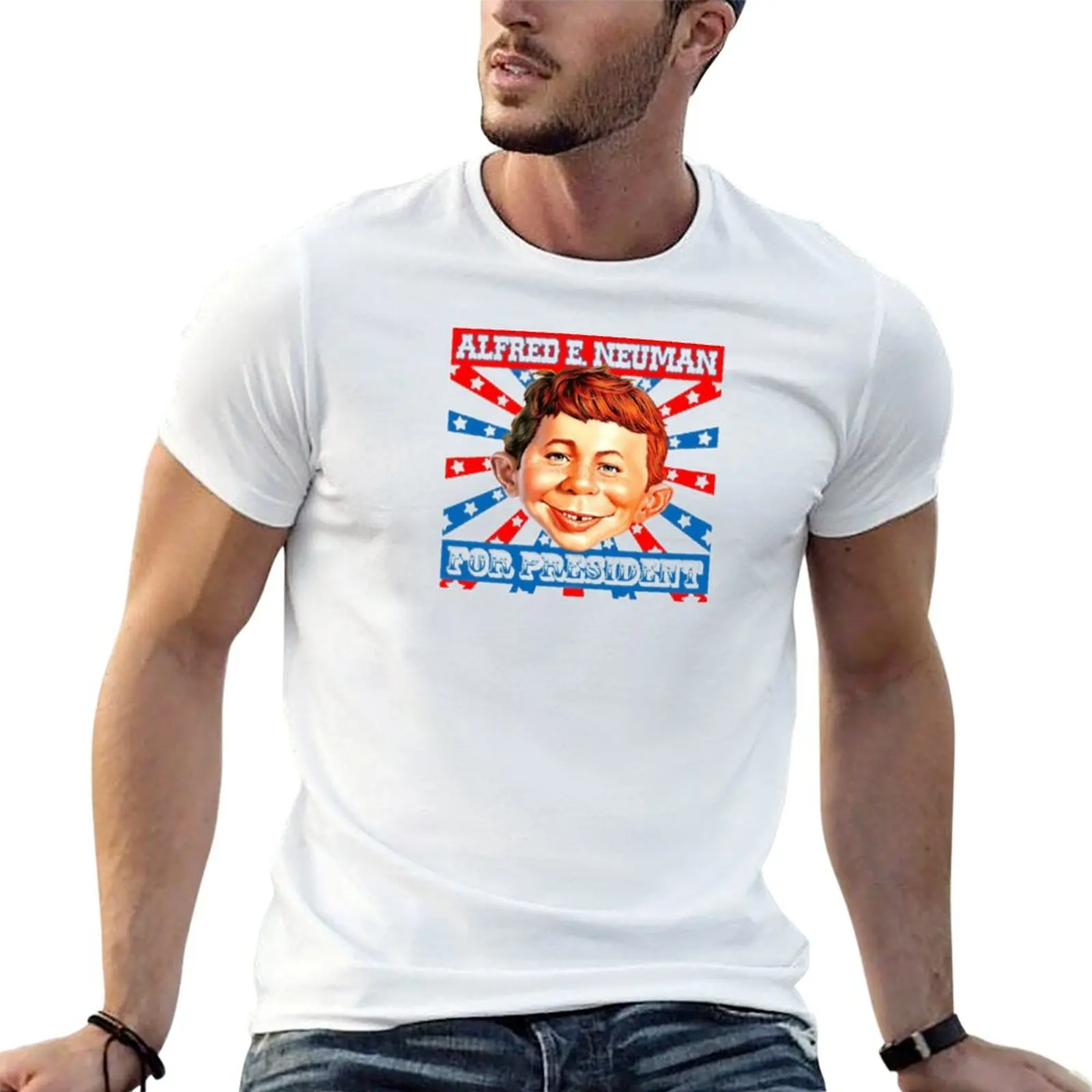 Alfred E. Neuman For President T-Shirt Simple Print Design T-Shirt