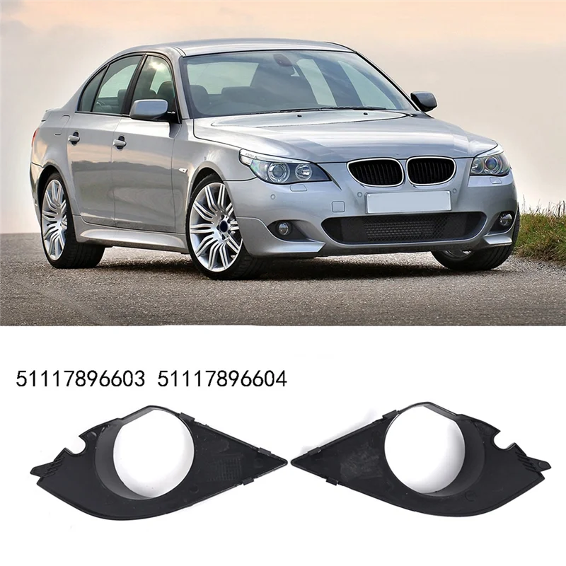

A90Q-Fog Light Cover Fog Light Grille Lamp Hoods For BMW 5Er Reihe E60 E61 M Paket 2003-2010