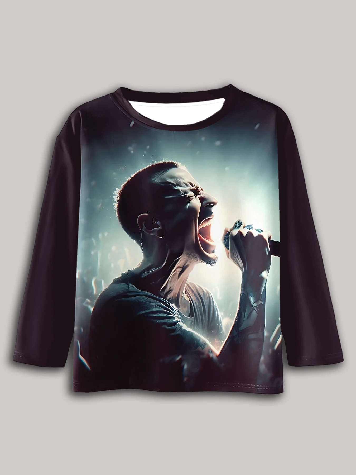 ثلاثية الأبعاد طباعة الأطفال العالم روك باند لينكين P-Park تي شيرت طويل الأكمام ربيع الخريف الملابس عادية مستديرة الرقبة الفتيان والفتيات بلايز