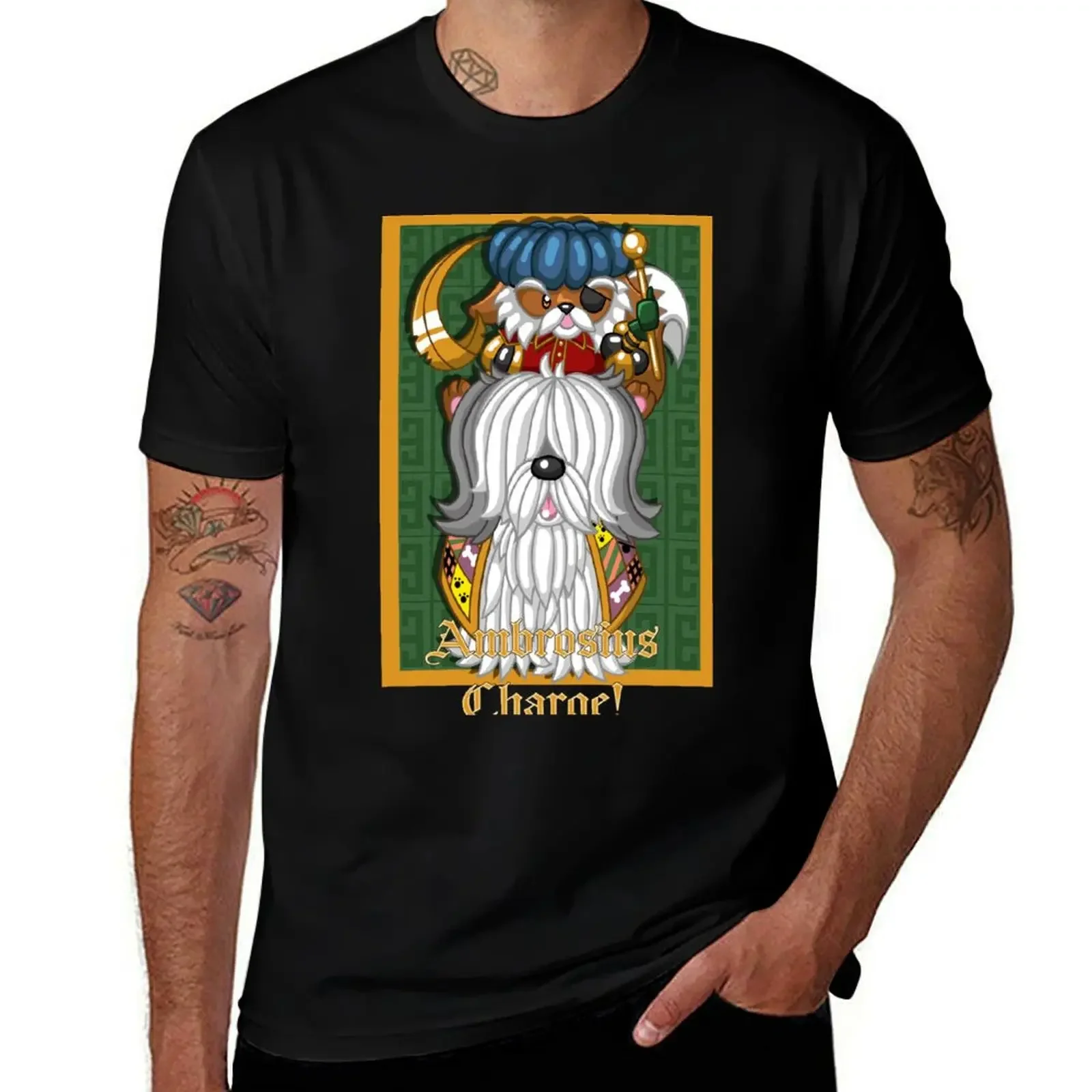 Sir Didymus Ambrosius Charge! T-Shirt animal prinfor boys Personalized t-shirt Aesthetic clothing mens graphic t-shirts anime