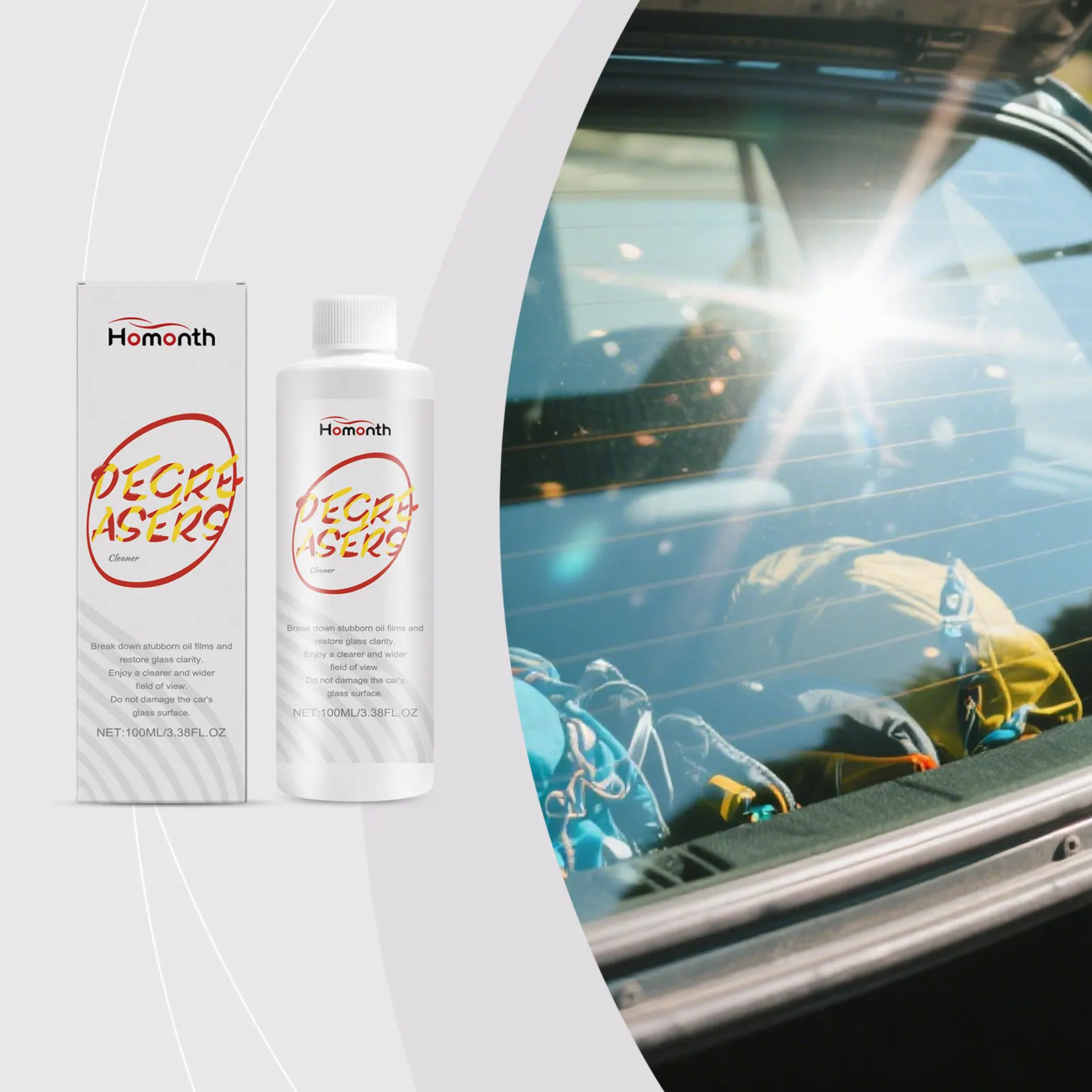 Glass Cleaner Long Term Protection Glass Film Removal Cream For Safe Night Driving