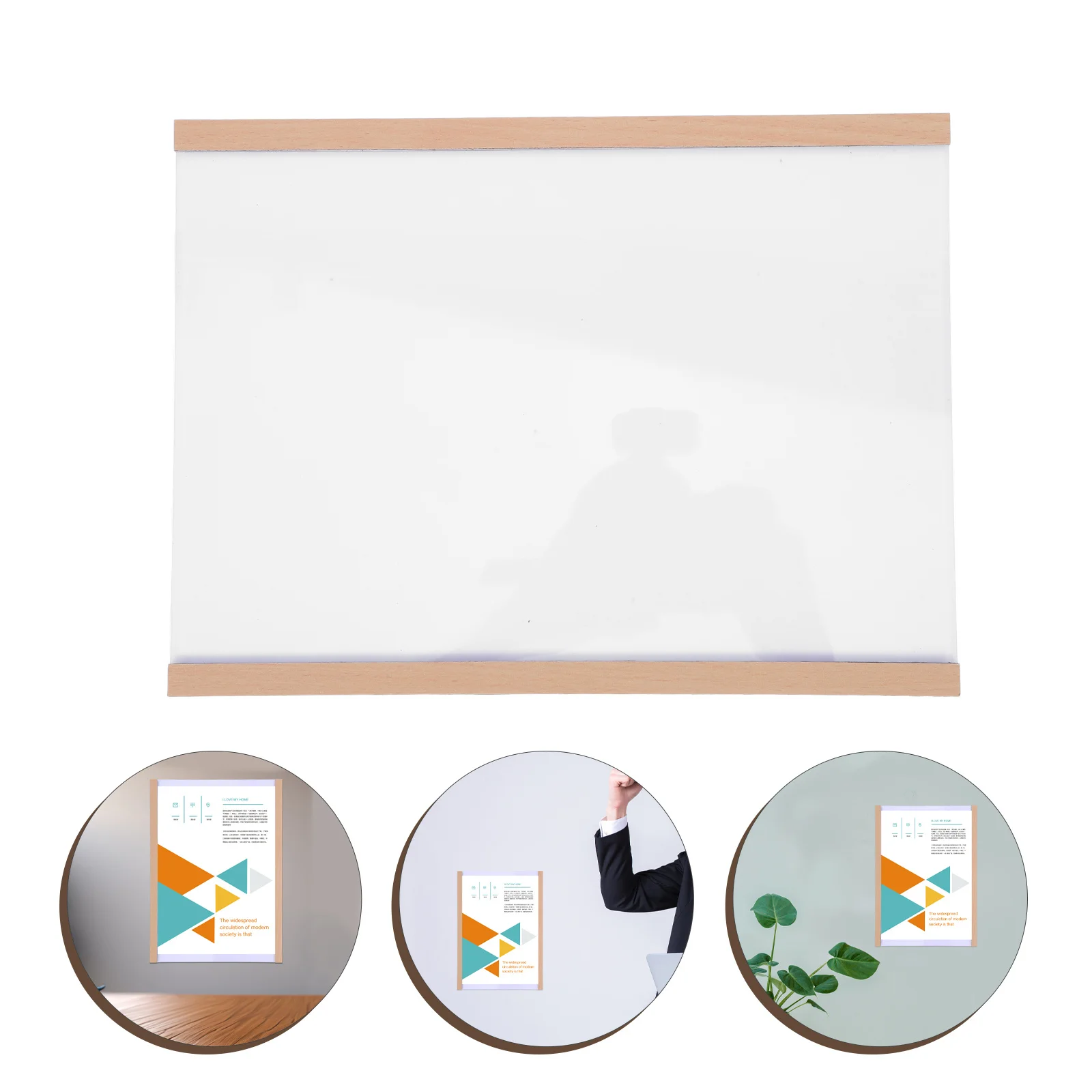 

Magnetic Photo Display Frame Frameless Acrylic Wall Mount for Posters Certificates Artwork Easy Front Opening Secure Magnetic