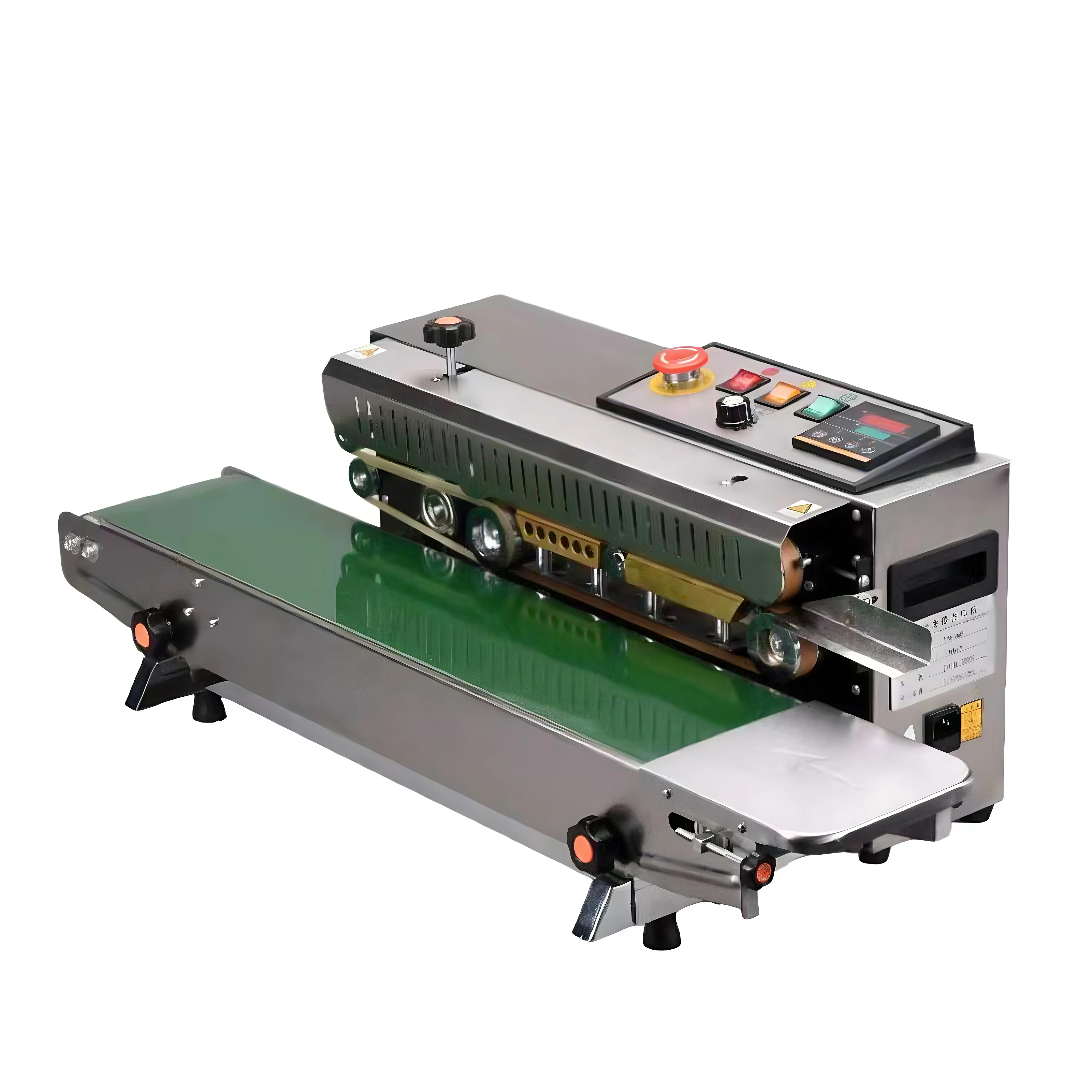 FR770 Stainless Steel Electric Desktop Heat Sealing Machine for Food Beverage Paper Pouch Packaging with Emergency Stop Button