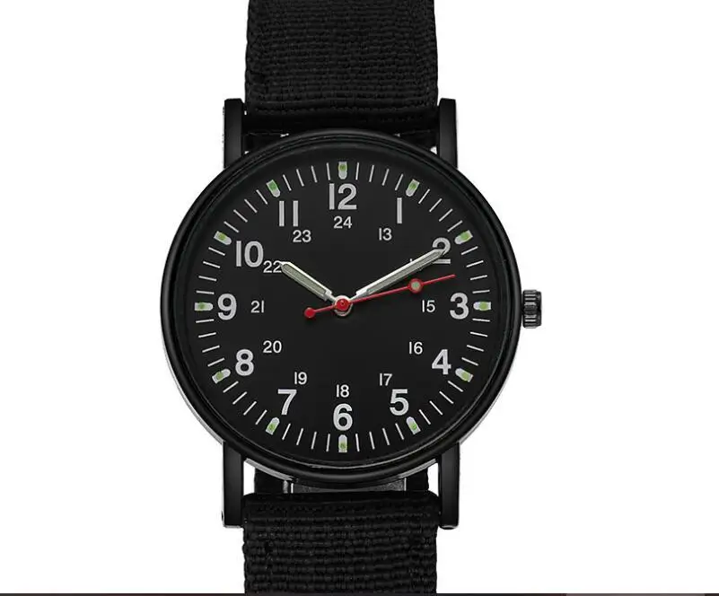 New canvas belt digital men's sports glow-in-the-dark Sergeant quartz watch wholesale