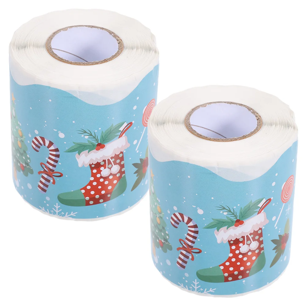 

2 Rolls Replaceable Border Trim for Bulletin Board Classroom Decorative Paper Sticker DIY Blackboard Decoration Festival