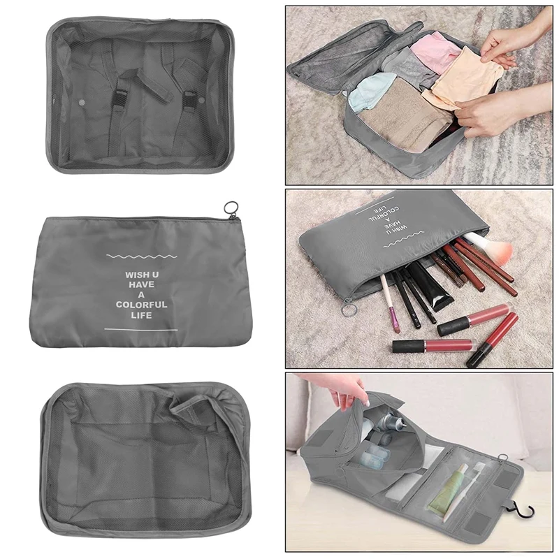Promotion! 7PC Clothes Bag Set Packing Square Multifunctional Suitcase Organiser Suitcase Organiser Holiday Travel Square