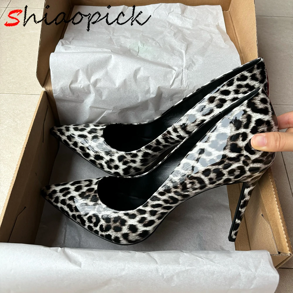 

Черные туфли-лодочки на высоком каблуке 12 см с леопардовым принтом внутри, фетиш-шпильки, туфли на шпильке для геев, кроссдресс, туфли Queens для ночного клуба, размер 46 47 48
