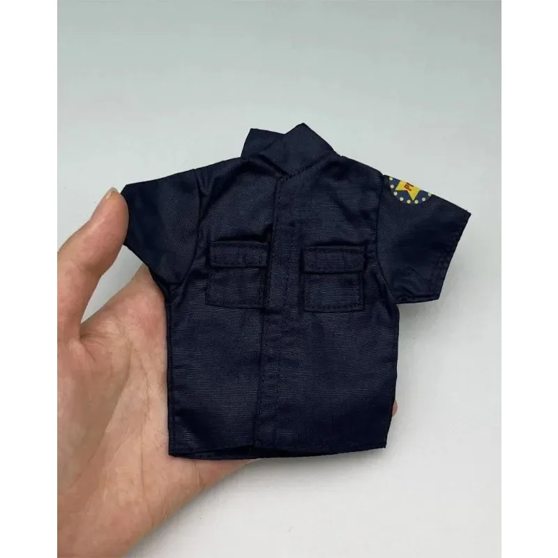 Camiseta azul oscuro de la policía de Hong Kong, soldado masculino a escala 1/6, modelo de ropa para figuras de acción de 12 pulgadas, accesorios para el cuerpo de la muñeca