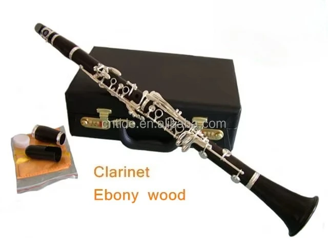 Bb Clarinet 17 Keys Ebony Wood Body Copper Nickel Keys  Woodwind Instrument For Orchestral Musicians Stage Recital