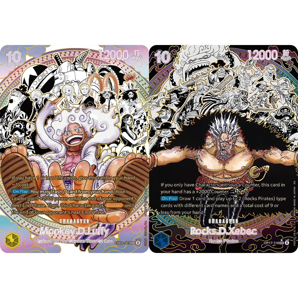 One Piece Collection Cards Monkey D. Luffy OP17-118 OPCG EN Shining Creativity Rare Holographic Embossed Textured Foil Cards