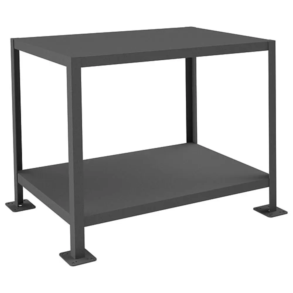 

Medium Duty Steel Work Table with 2 Shelves, 2000 lbs Capacity, 36L x 24W x 30H, Gray
