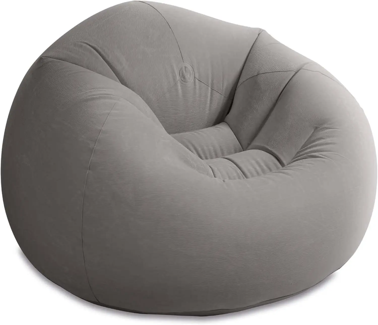 Beanless Bag Inflatable Lounge Chair: Corduroy Textured Flocking – Folds Compactly – 220lb Weight Capacity – 45