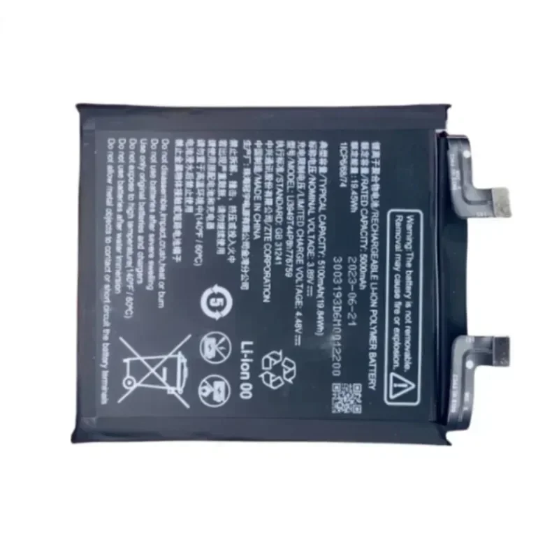 NEW Li3949T44P8h776759 5000mAh For ZTE Nubia Z50S Pro NX713J Mobile Phone Battery 1ICP6 68 74 Batteries