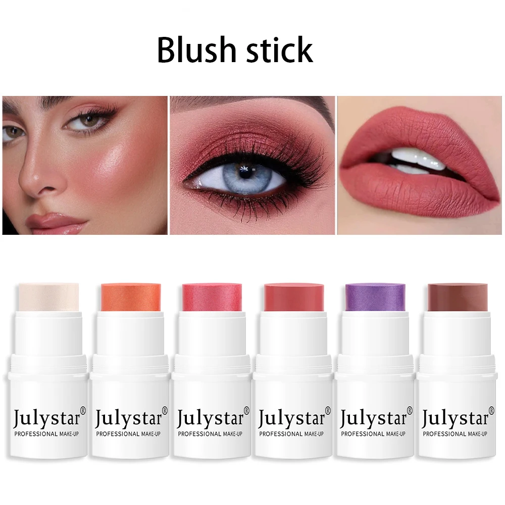 Rosto blush contorno bronzer vara multifuncional iluminador blush bicho da seda brilho esculpir contorno facial sombra cosméticos