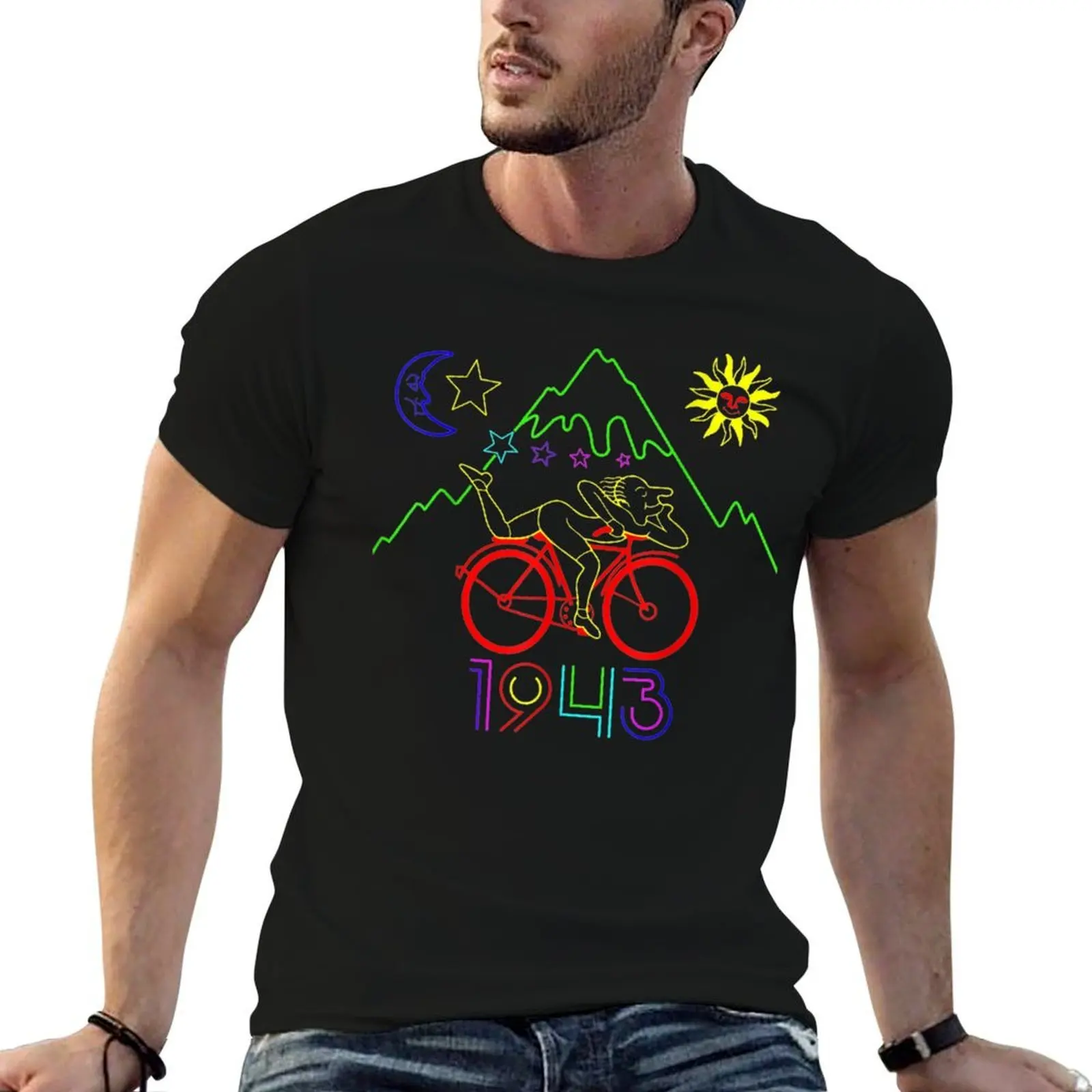 

Bicycle Day 1943 LSD Creator T-Shirt man t shirt cotton high quality t shirt man casual T-Shirt