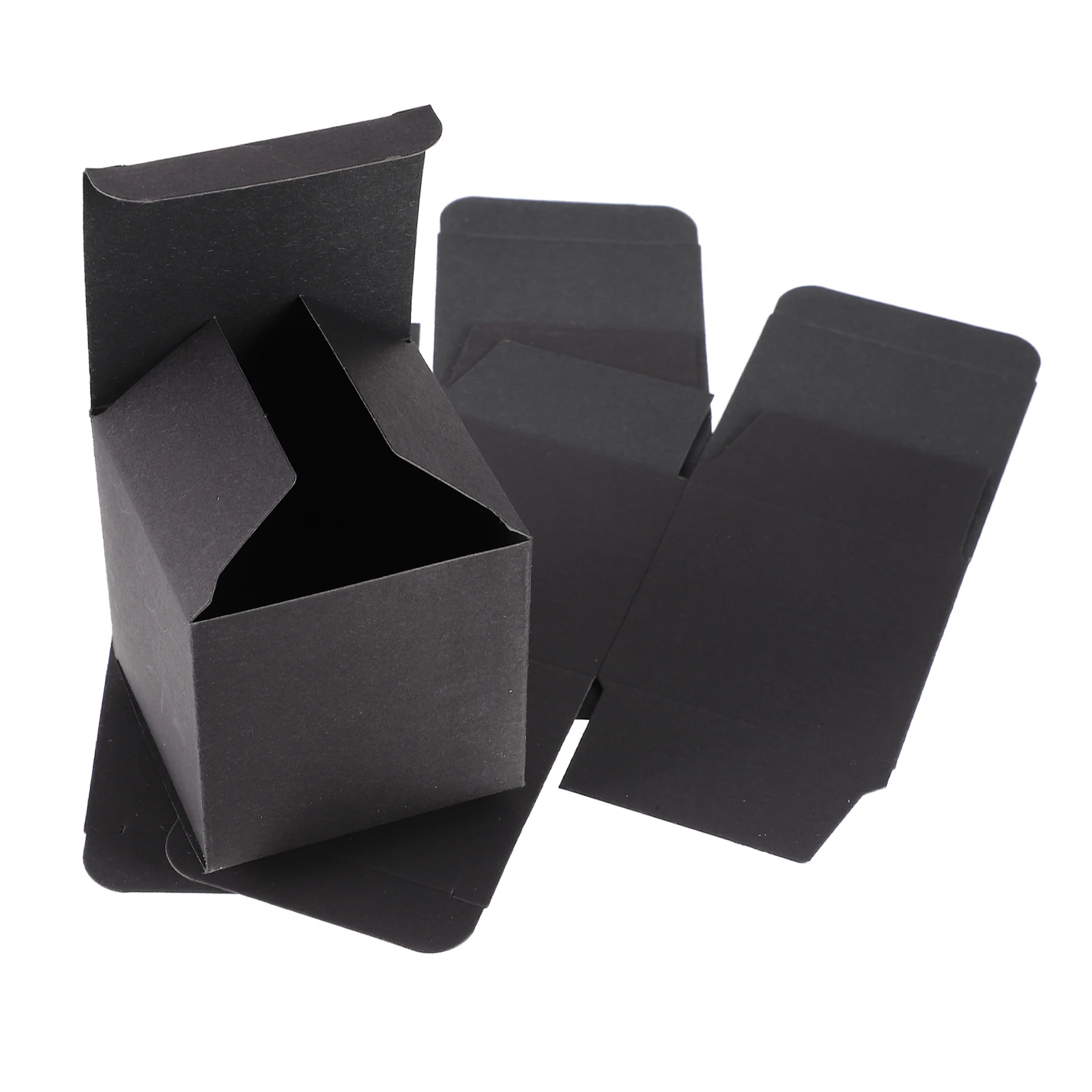 

20 Pcs Gift Wrapping Boxes Black Candy Packaging Treat Bags Mini Paper Containers Wedding