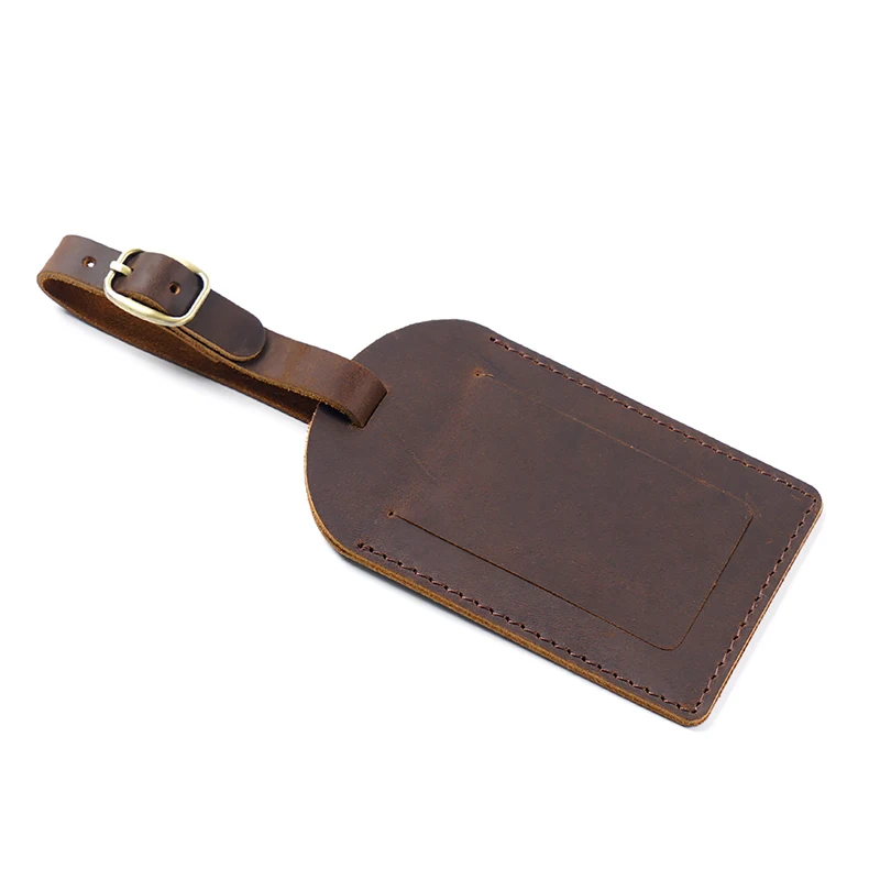 Cow Leather Luggage Tag Personalized Name Numbers Vintage Travel Luggage Tag Laser Engarving Names