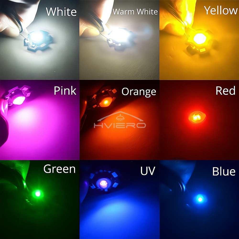 10PCS 1W Light Beads LED Garden Holiday Decoration Atmosphere Chip Bulbs Bright COB Diodes Lamps With Star PCB Platine Heat Sink